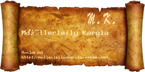 Müllerleily Karola névjegykártya
